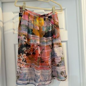 Mystree Vibrant Floral Midi Skirt